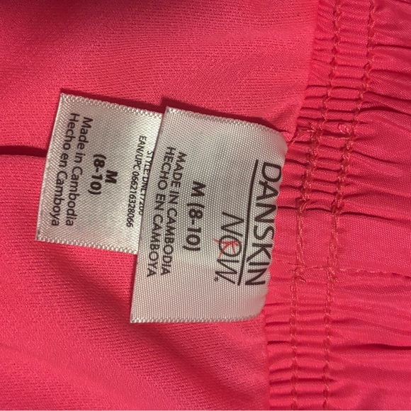 Danskin Bright Pink and White Athletic Shorts - Picture 2 of 6